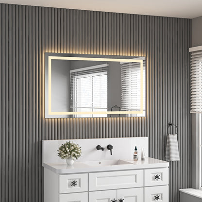 LED Bathroom Mirror with Front and Backlight