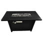 Outdoor Fire Pit Table With Lid Durable Construction - Black