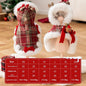 Plaid Christmas Pet Cloak With Fleece Lining