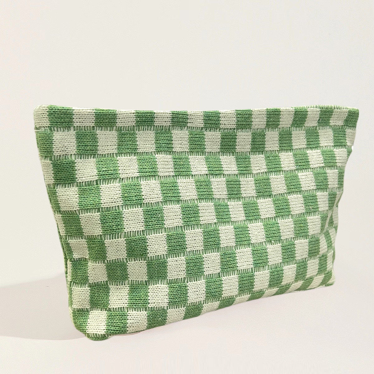 Large-capacity Yarn Checkerboard Makeup Bag