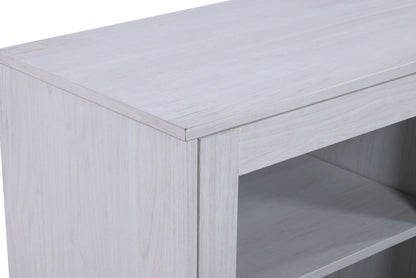 Summit - TV Stand Console With Fireplace - White Walnut Finish