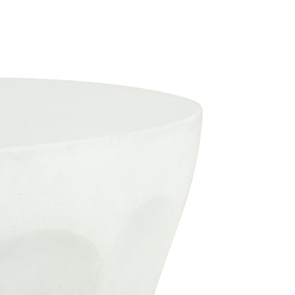 Outdoor Round Concrete Antique White Side Table