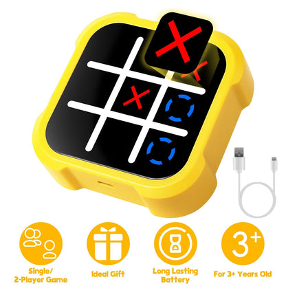 3 In 1 Electric Tic Tac Toe Game Memory Flash Whack Mole Game Portable Travel Game Classic Board Games For Adults and Kids Aged 3+