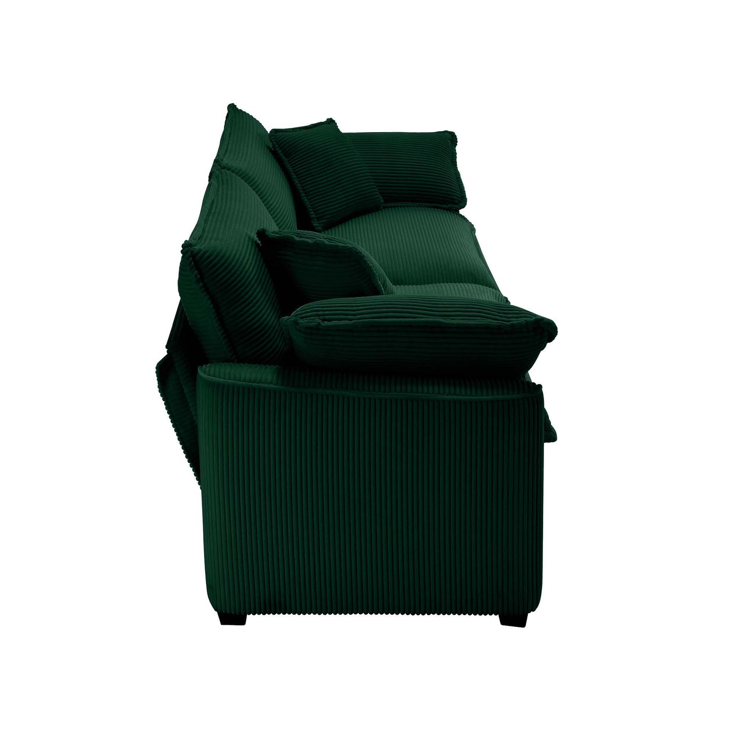 Modern 2 Seater With 4 Pillows, Upholstered Deep Seating Loveseat