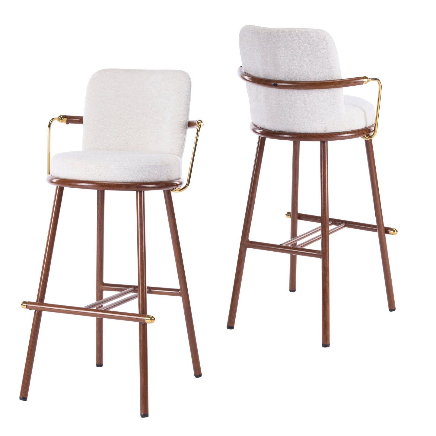 Chaya Indoor Upholstered Bar Stool with Metal Frame