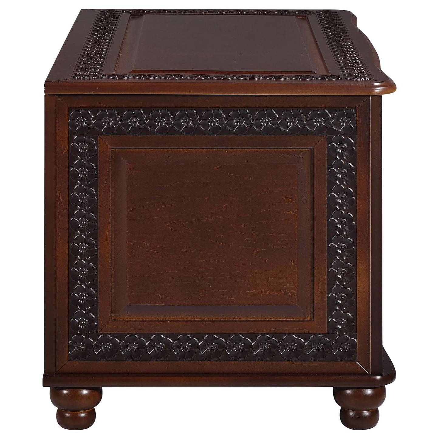 Ornate - Deep Flip Open Storage Cedar Chest With Cedar Lining - Brown