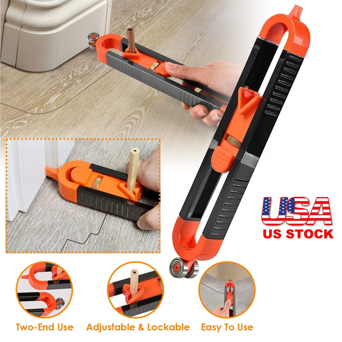 Precise Contour Gauge with Lock Measuring Profile Duplicator Woodworking Measure Ruler Profile Scribe Tool for DIY Handyman
