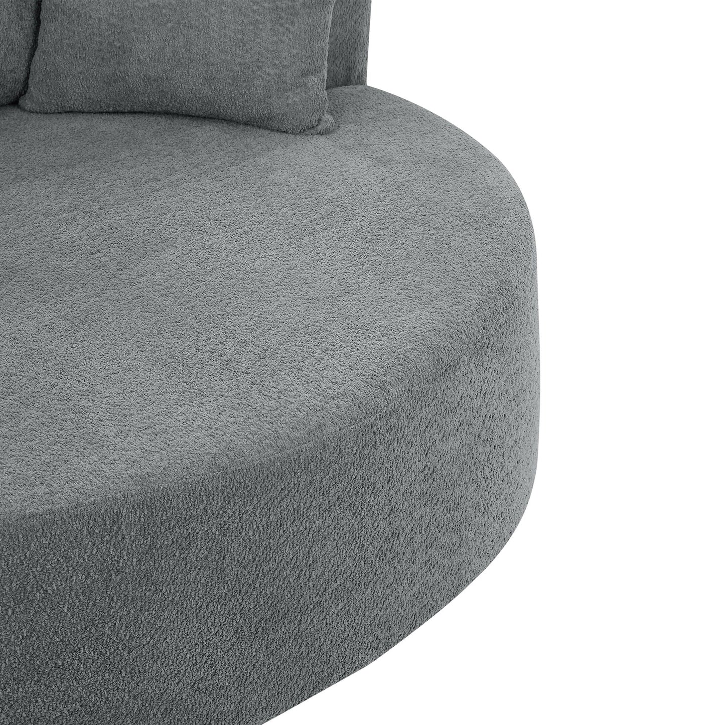 360° Swivel Accent Barrel Chair With 3 Removable Pillows For Living Room