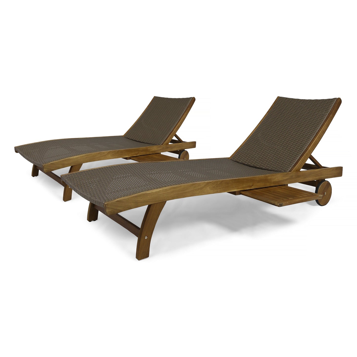 Banzai Chaise Lounge with Pull-Out Tray [Set of 2 Pcs]