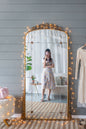 Lavish - Full Length Mirror, AntiqueMetal Floor Mirror For Living Room, Bedroom - Gold