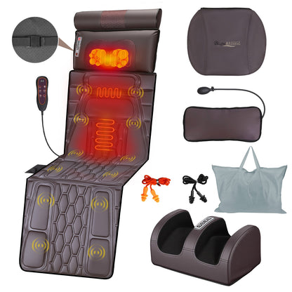 Full Body Massage Mat with Heat and Shiatsu Neck & Foot Massager