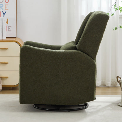 Wide Wingback Swivel Glider Rocker Recliner Chair
