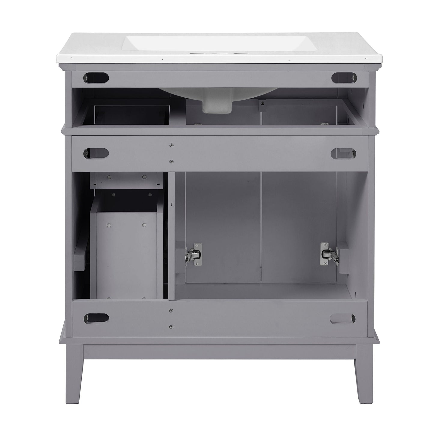 Modern Bathroom Vanity With Sink, Storage Cabinet, Soft Close Doors, Deep & Standard Drawers
