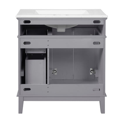Modern Bathroom Vanity With Sink, Storage Cabinet, Soft Close Doors, Deep & Standard Drawers
