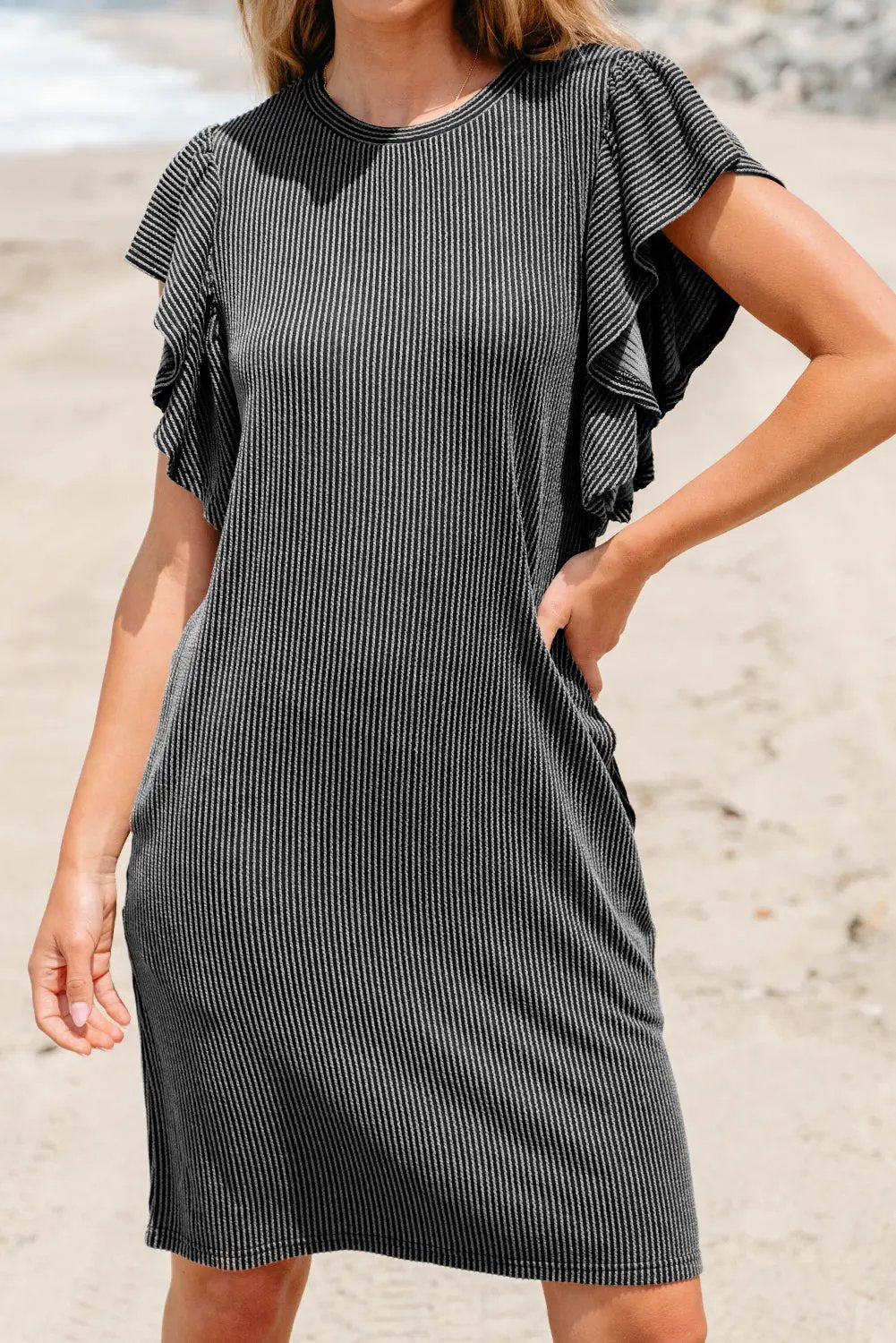 Women's Casual Dresses Dress - Ruffle Sleeve - H-Line Summer Casual