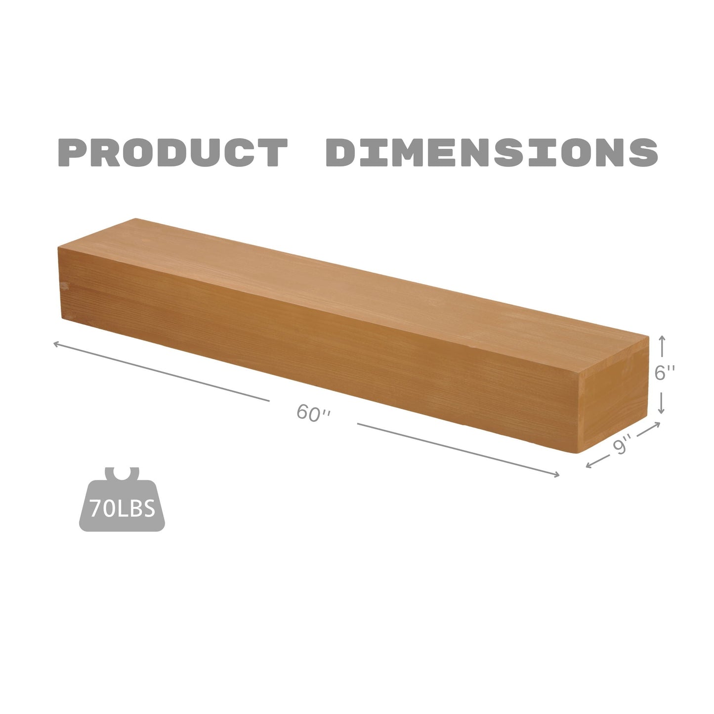 Fireplace Mantel Floating Shelf For Home Decor