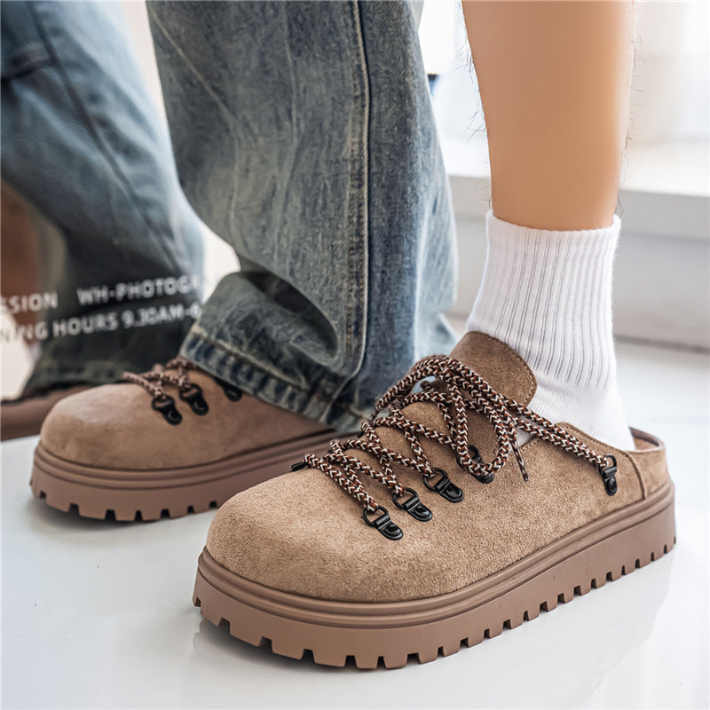 Summer Outdoor Office Lazy Slip-on Closed-toe Slippers