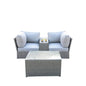 Comfortable Modern Patio Rattan Sectional Set With Cushions