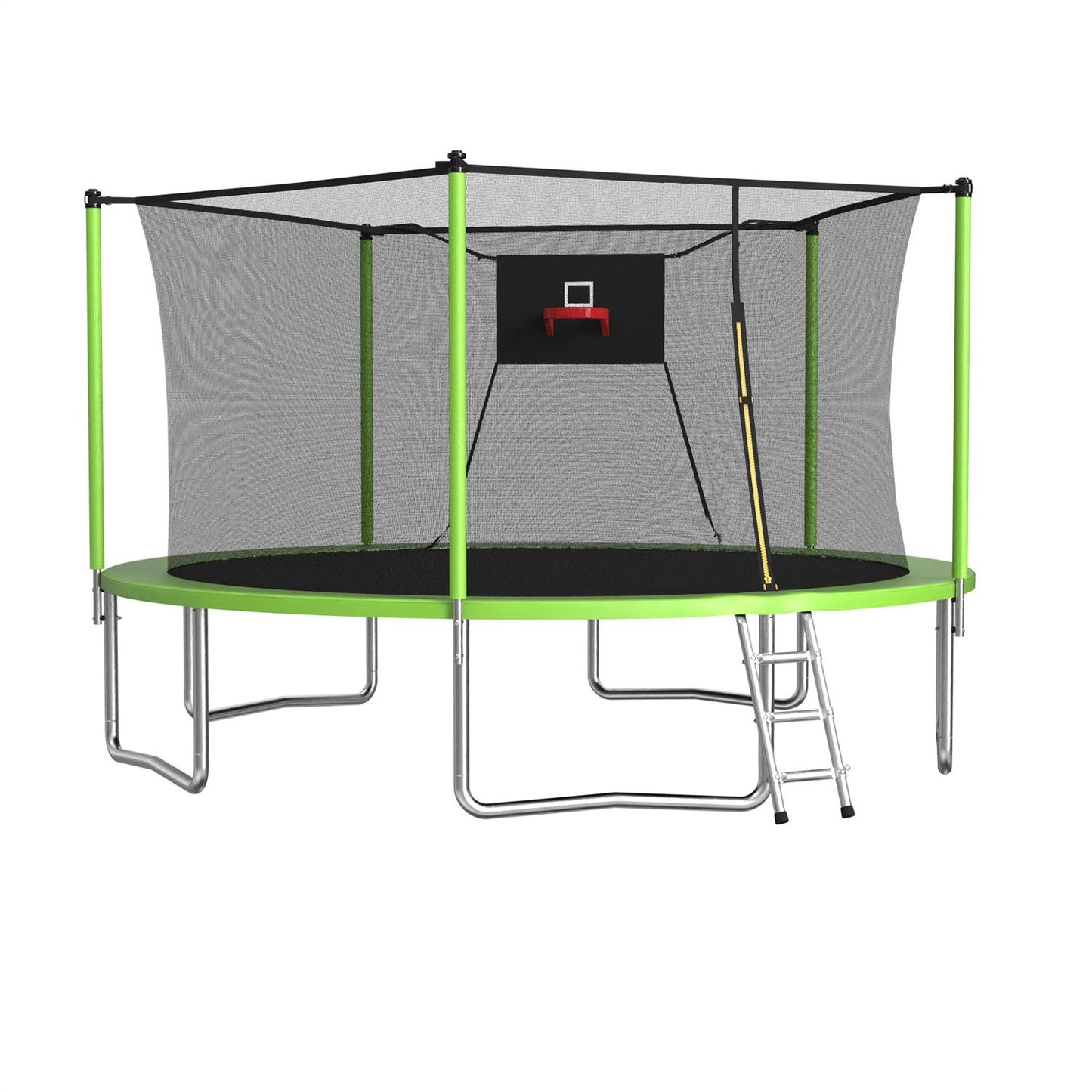 14FT Sports Fitness Trampoline with Enclosure Net