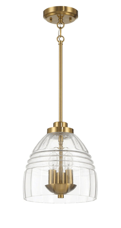 Ember - 3 Candle Lights Chain Pendant - Clear / Gold