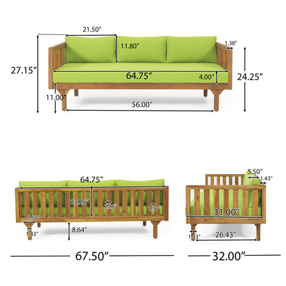 Claremont 3 Seater Daybed + Acacia Wood Table