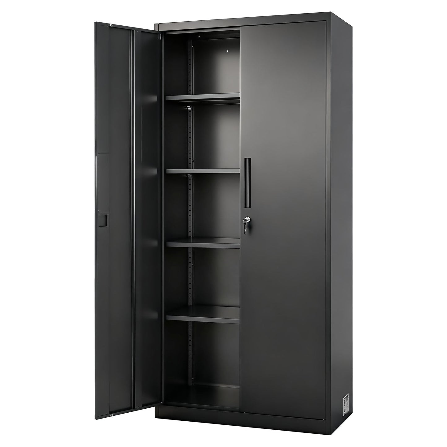 Metal Storage Cabinet, 68.9 in Lockable Steel Garage Cabinet