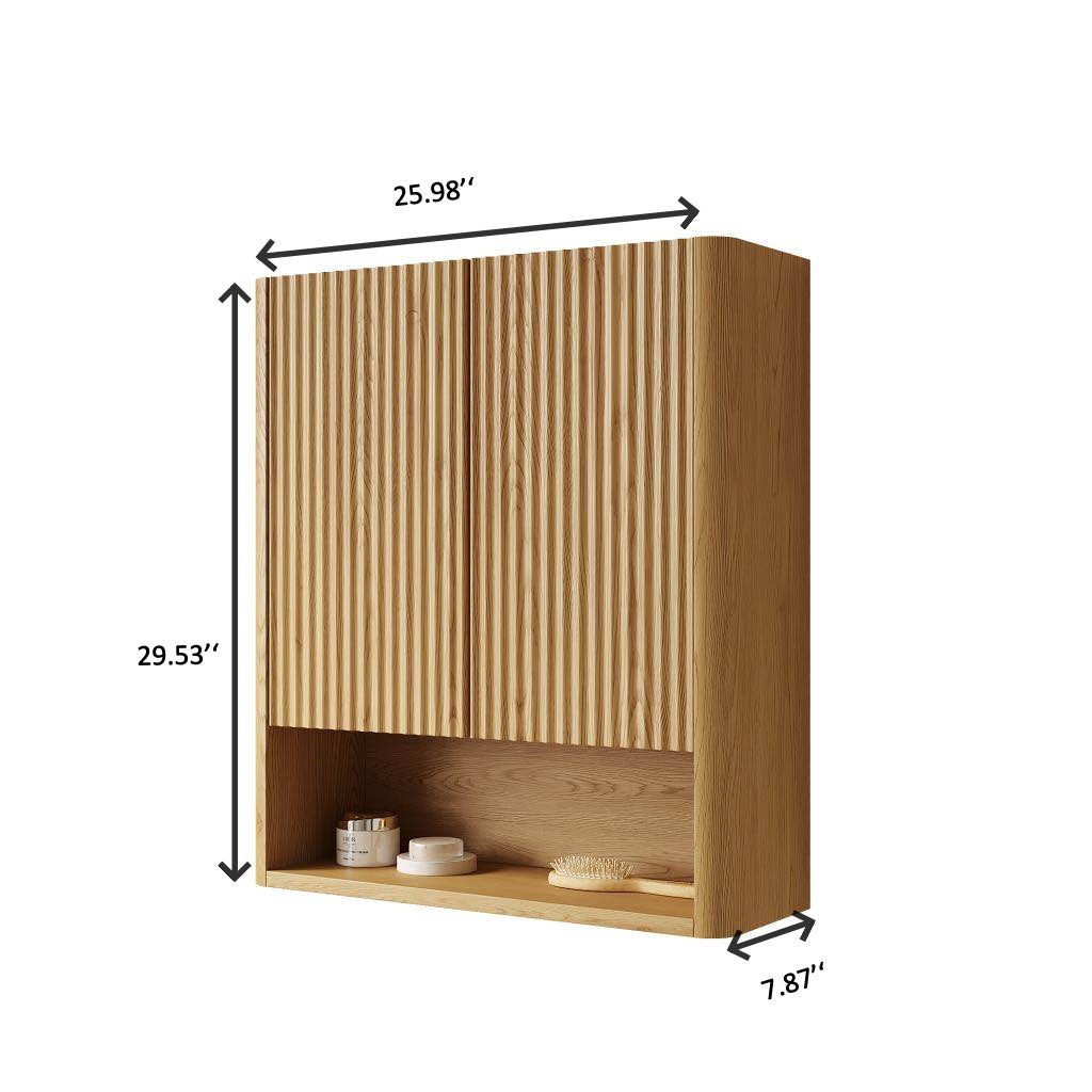 ZULA 26" Wall-Mounted Striped Bathroom Cabinet