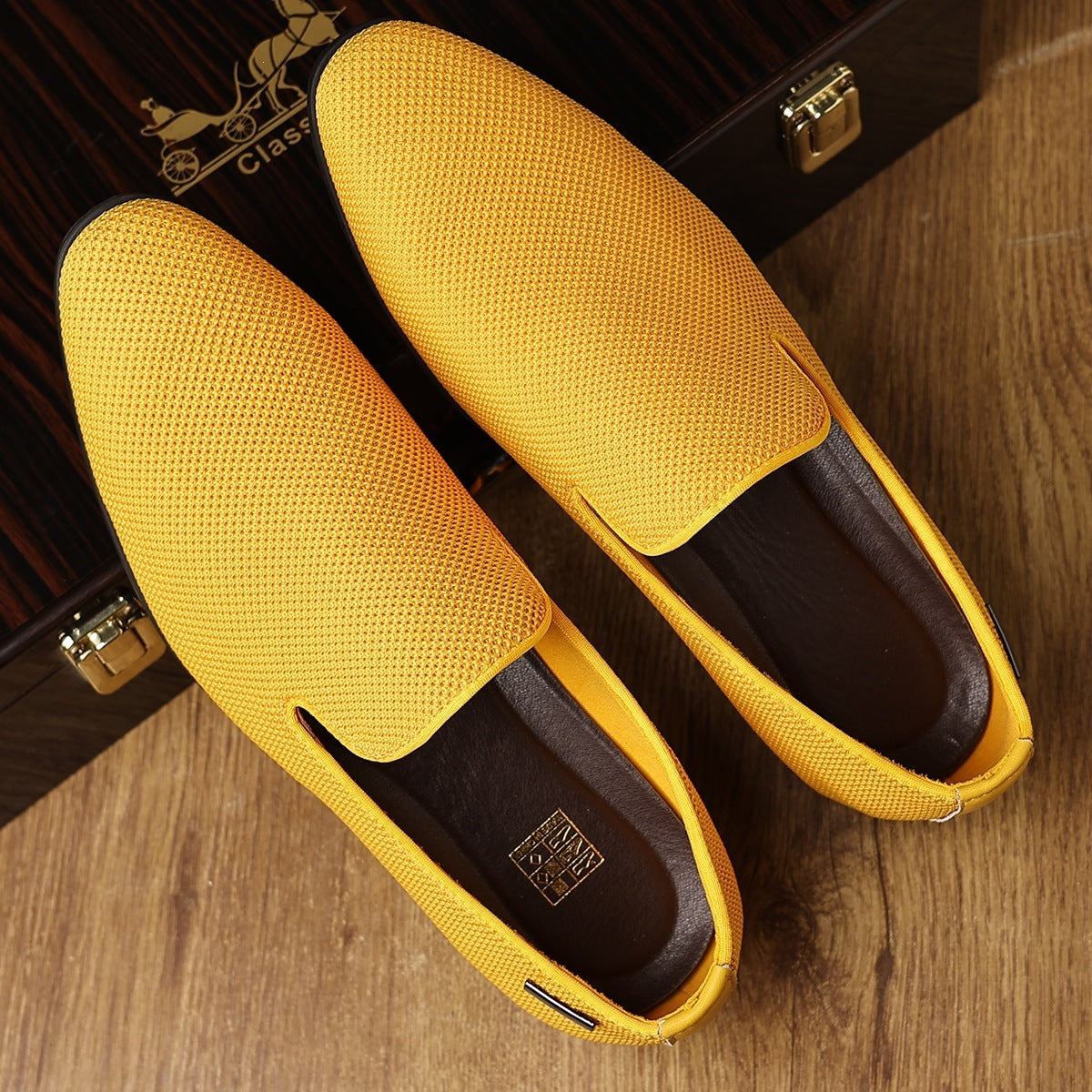 Casual Pointed-toe Leather Shoes Mens Breathable Formal Footwear