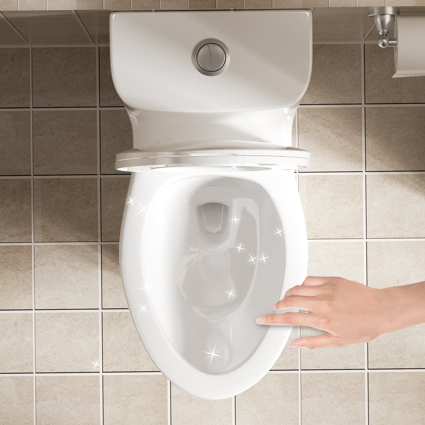 1.1/1.6 GPF Tornado Flush One-Piece Toilet with Comfort Chair Seat