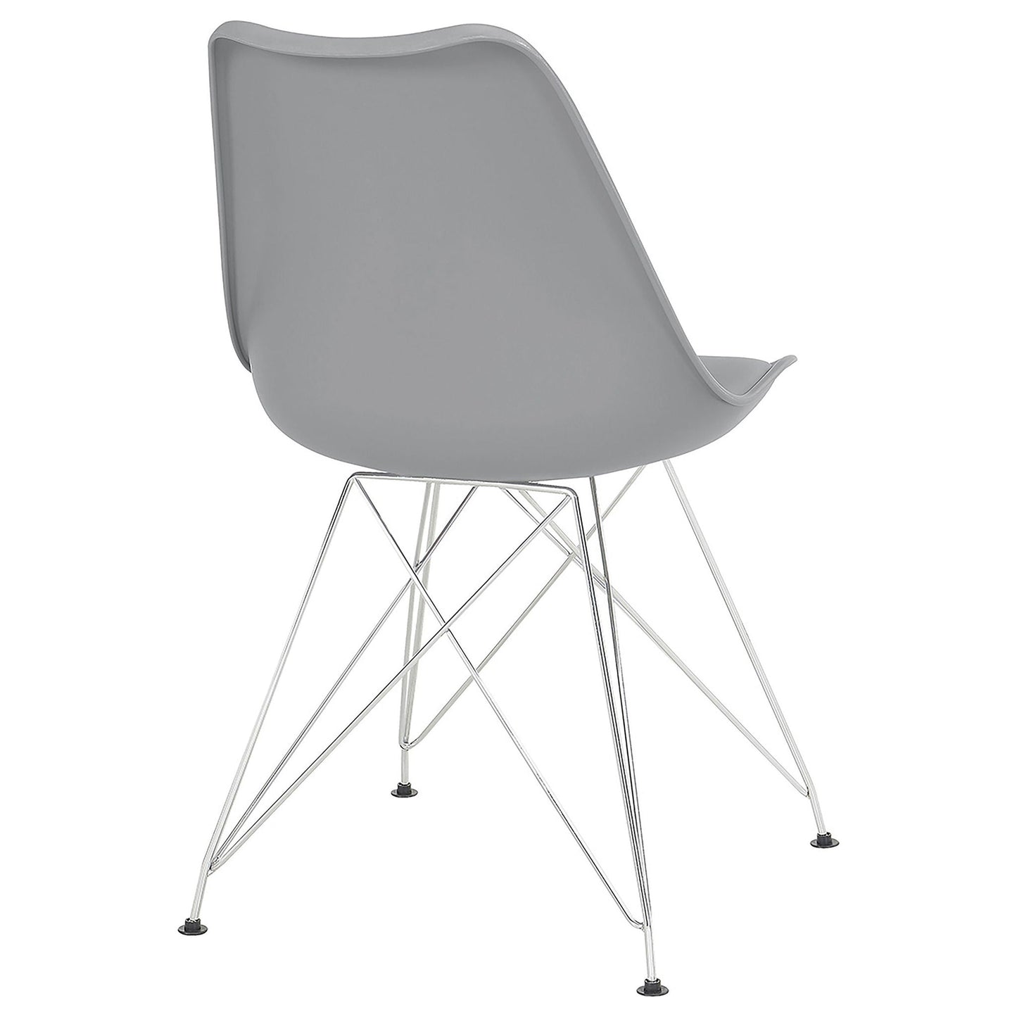 Padded Side Chair And Soft Upholstered Seat (Set of 2) - Gray