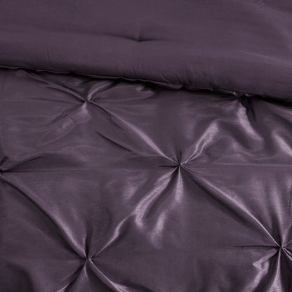 7 Piece Tufted Comforter Set Plum Queen