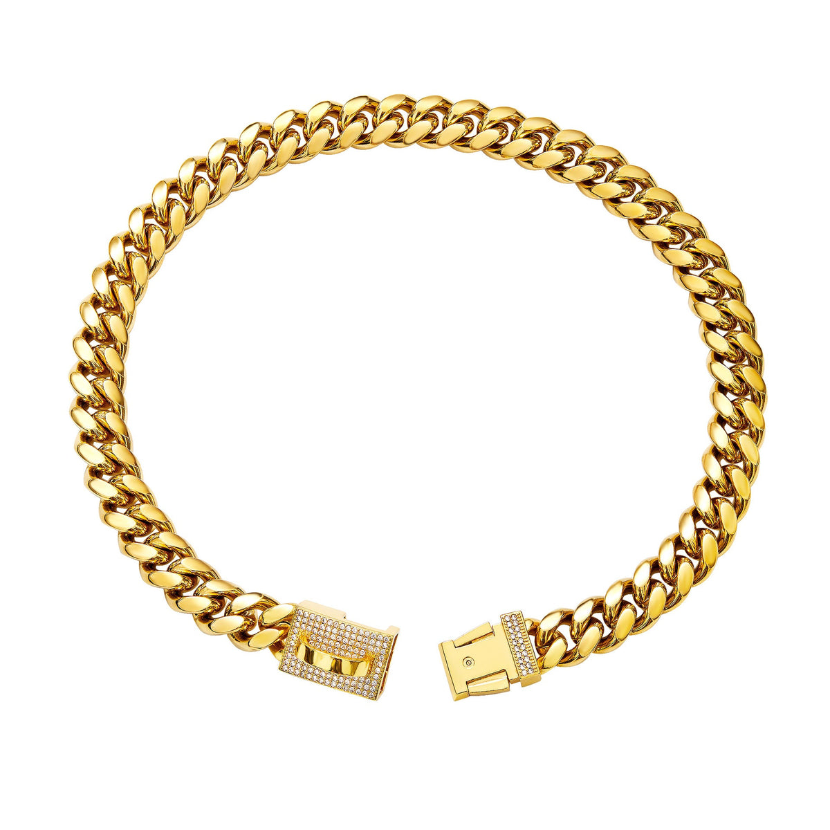 14mm New-Style Gold Pet Dog Collar