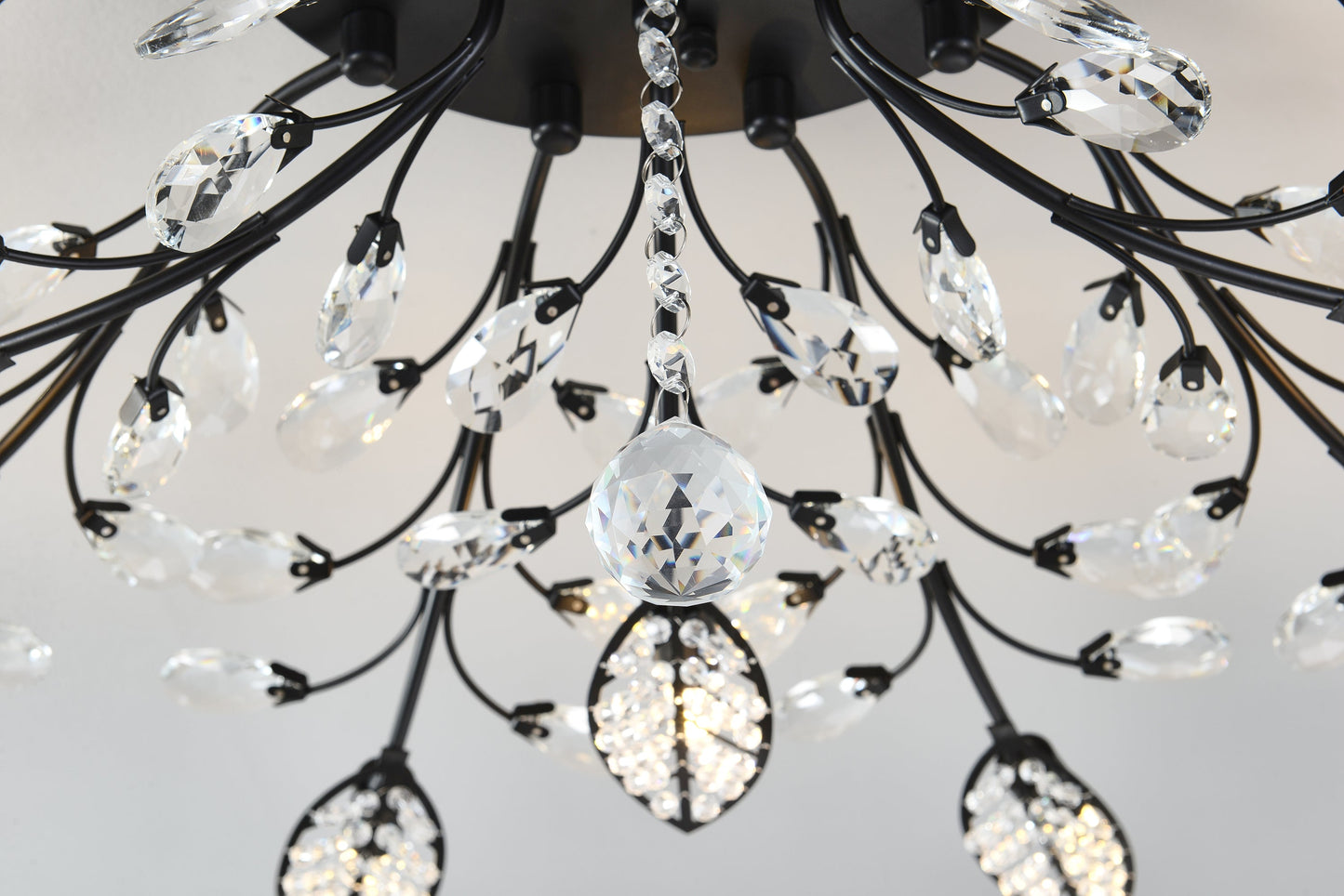 15-Light Chandelier Crystal Ceiling Lamp