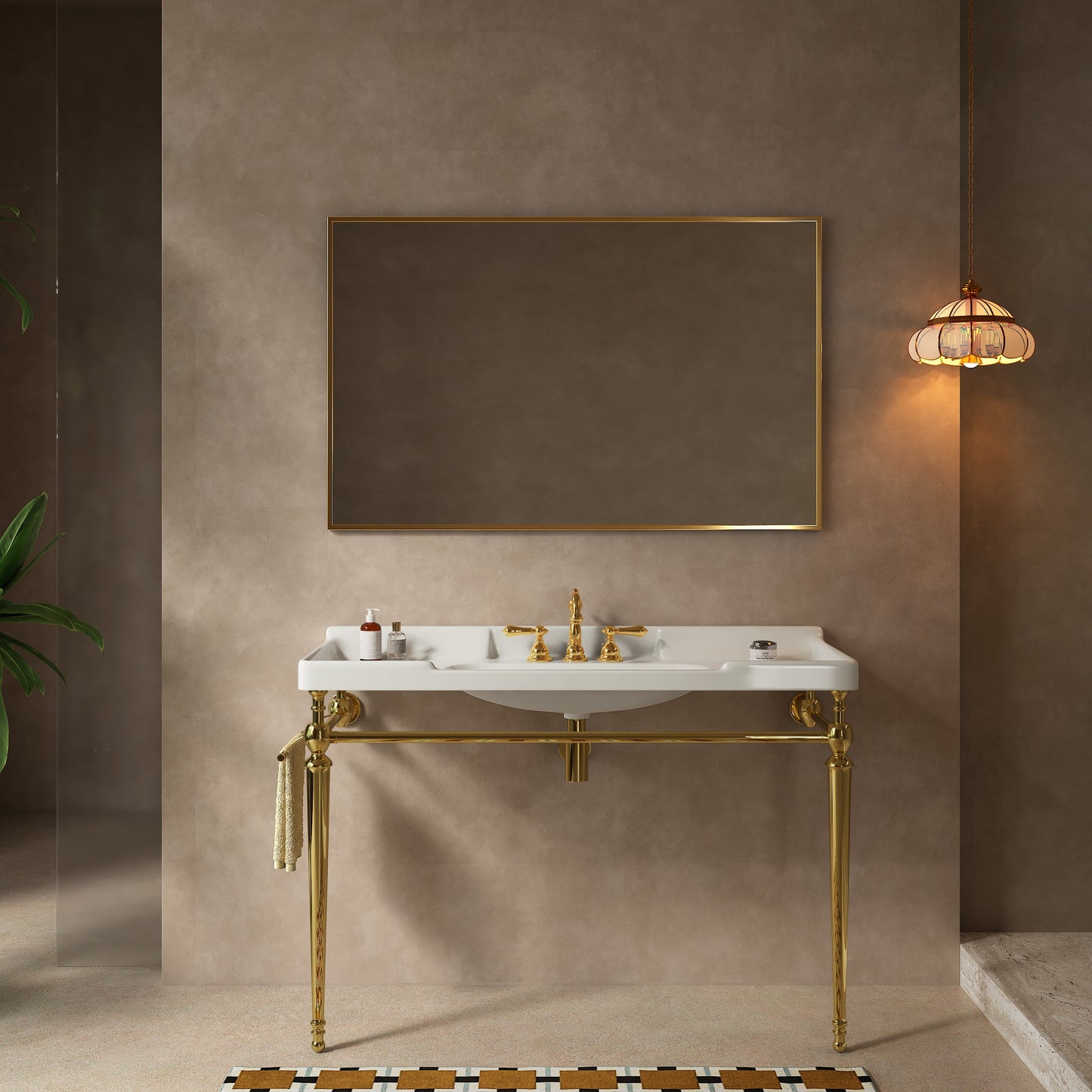 VICI 48" Bathroom Console Sink, Wall-Mounted