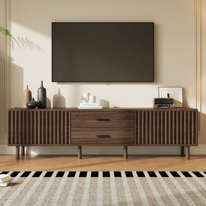 TV Stand For TVs Up To 80", Media Entertainment Center With Ample Storage - Dark Brown