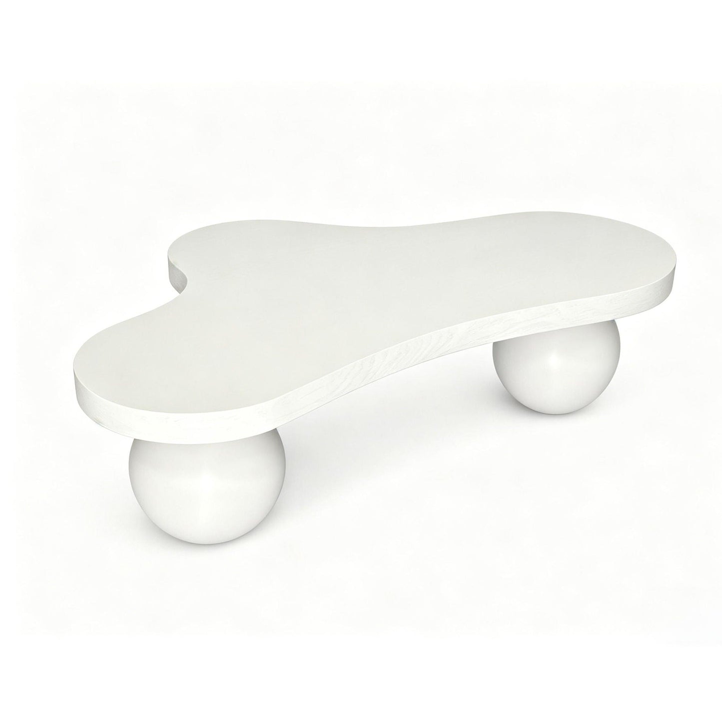 Cloud Shaped Coffee Table With 3 Ball Legs For Living Room