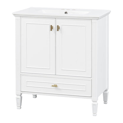 Freestanding Vanity With 1 Drawer & 2 Soft Close Doors With Door Mounted Storage