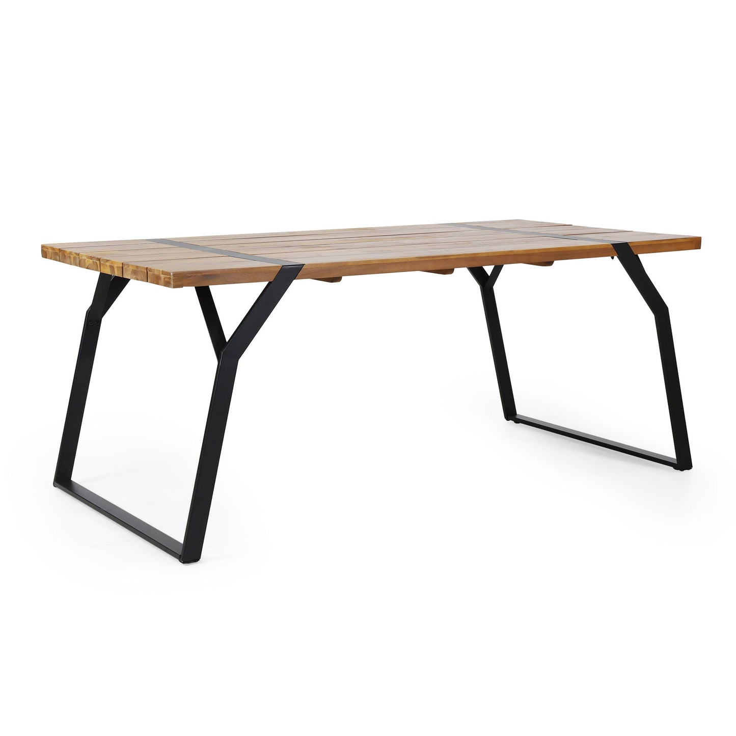 Zora Dining Table Industrial & Iron Table - Black
