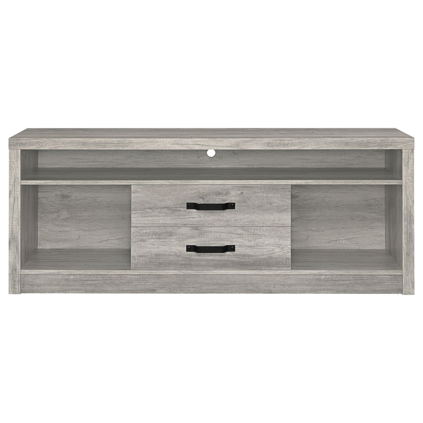 Bergeron - 2 Drawer TV Stand - Driftwood