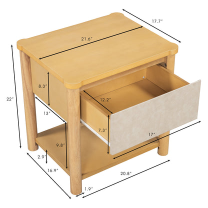 Wood Nightstand Set of 2