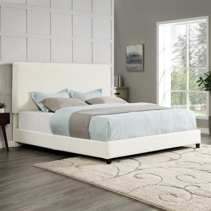 Platform Bed & Upholstered Headboard