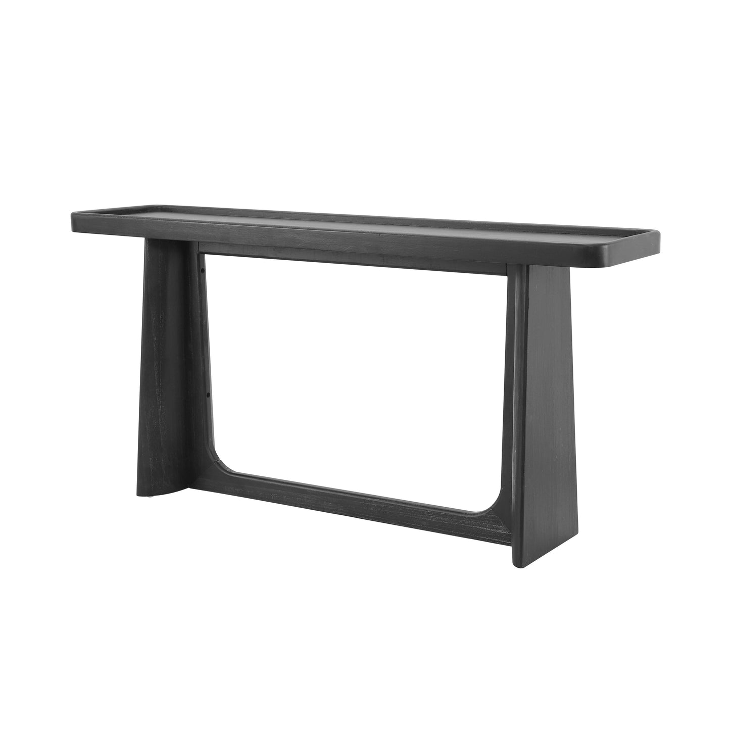 Farmhouse Console Table with Tray Top Design, Solid Wood Frame
