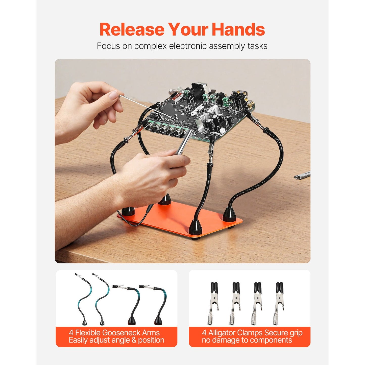 Magnetic Helping Hands Soldering Station Hot Air Gun Holder 6 PCB Holders