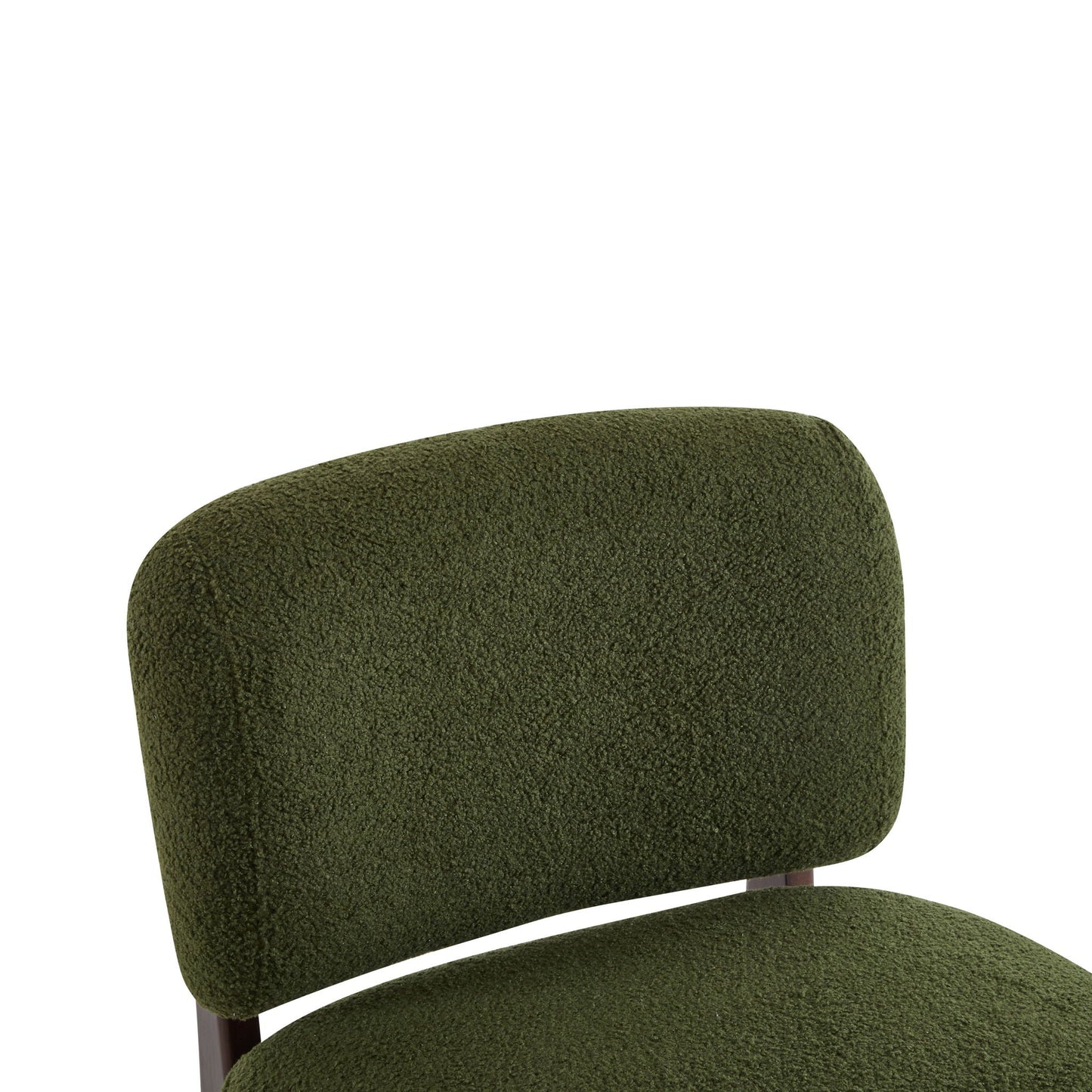 Modern Boucle Lounge Chair With Solid Wood Frame