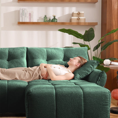 Modern 4-Seater Sofa, Solid Wood Frame In Premium Chenille