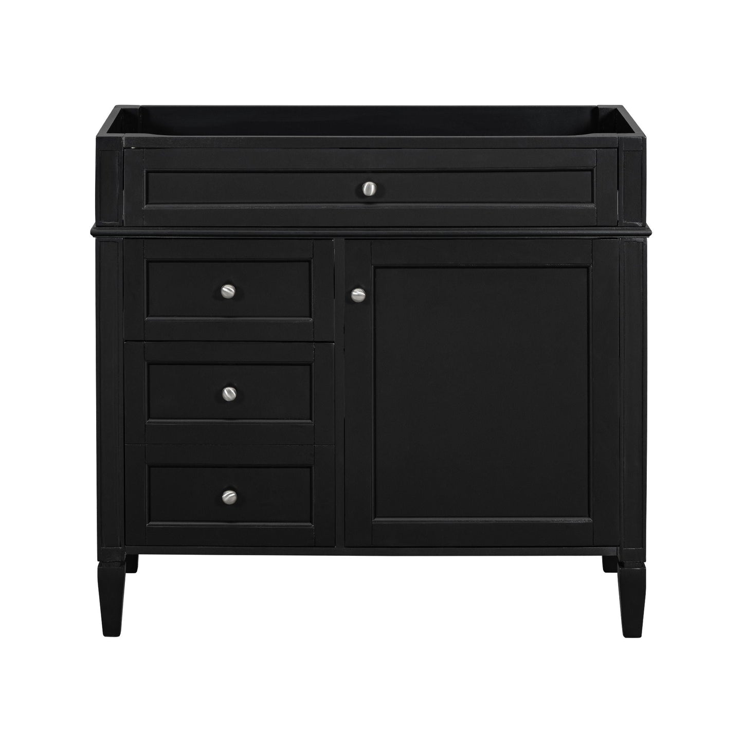 Bathroom Vanity With 2 Drawers and Tip-Out Storage Cabinet