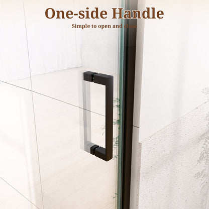 32" W x 72" H Semi-Frameless Circular Pivot Shower Door in Matte