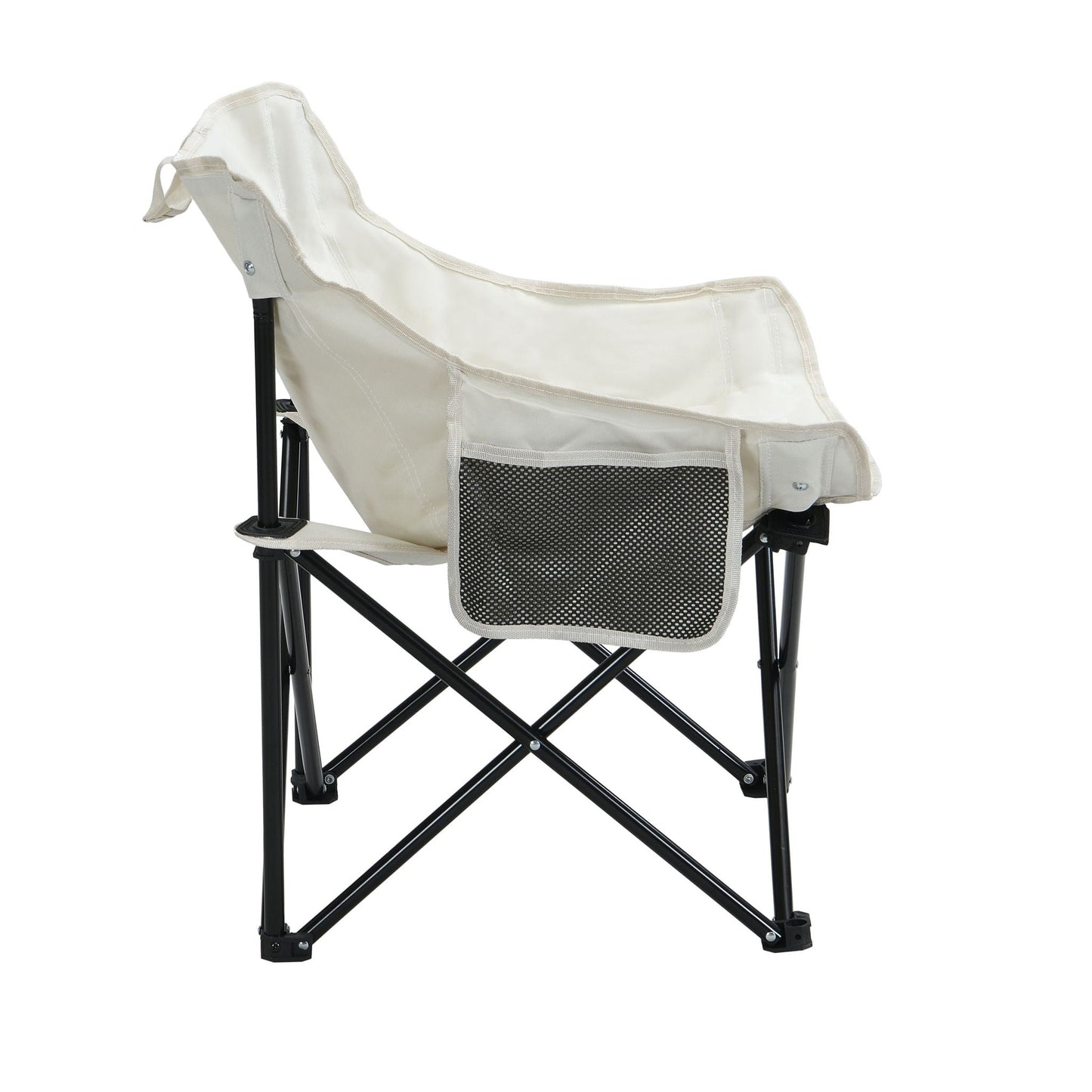 2 Pieces Outdoor Camping Chairs Folding / Portable, Comfortable Seating, Durable Steel Fram
