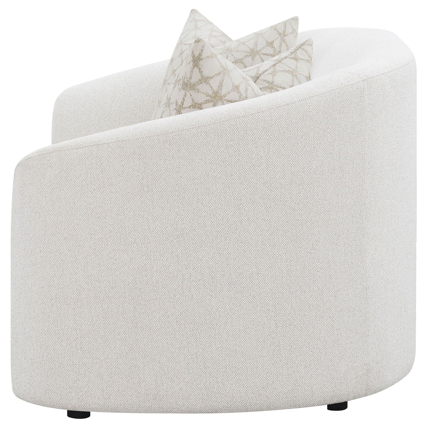 Rory - Sloped Arms Loveseat With Pillows - White