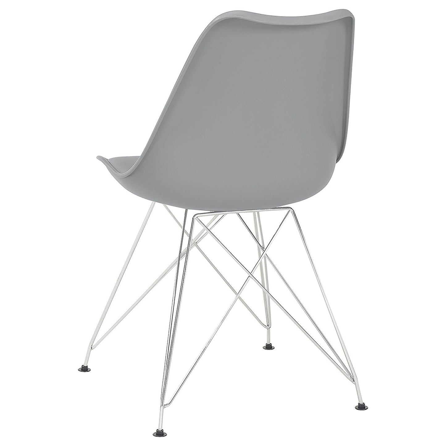 Padded Side Chair And Soft Upholstered Seat (Set of 2) - Gray